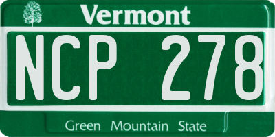 VT license plate NCP278