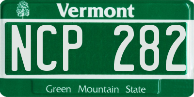 VT license plate NCP282