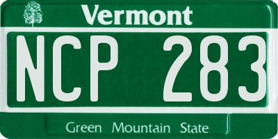 VT license plate NCP283
