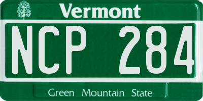 VT license plate NCP284