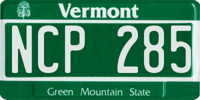VT license plate NCP285