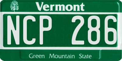 VT license plate NCP286