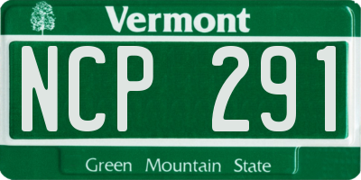 VT license plate NCP291