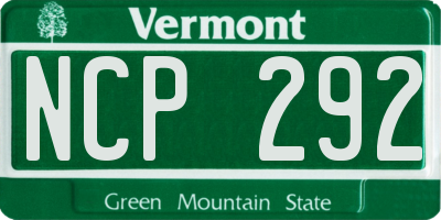 VT license plate NCP292