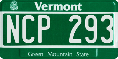 VT license plate NCP293