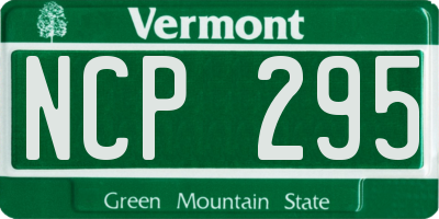 VT license plate NCP295