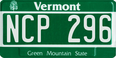VT license plate NCP296