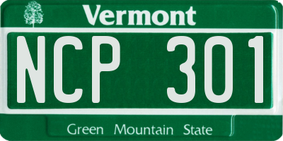 VT license plate NCP301
