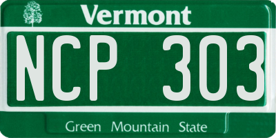 VT license plate NCP303