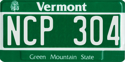 VT license plate NCP304