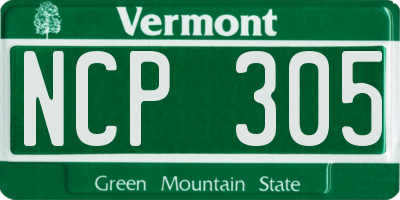 VT license plate NCP305