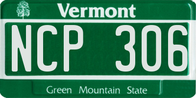 VT license plate NCP306