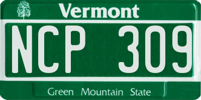 VT license plate NCP309
