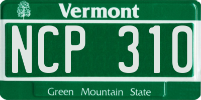 VT license plate NCP310