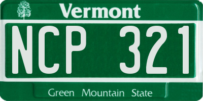 VT license plate NCP321