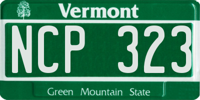 VT license plate NCP323