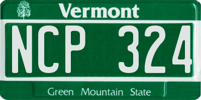 VT license plate NCP324