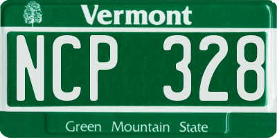 VT license plate NCP328