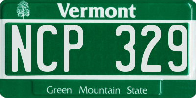 VT license plate NCP329