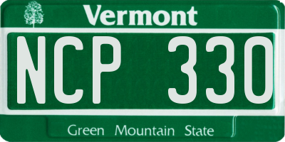 VT license plate NCP330