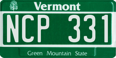 VT license plate NCP331