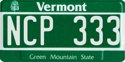 VT license plate NCP333