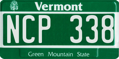 VT license plate NCP338
