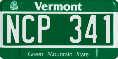 VT license plate NCP341