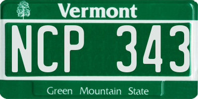 VT license plate NCP343