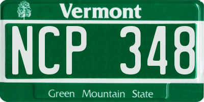 VT license plate NCP348