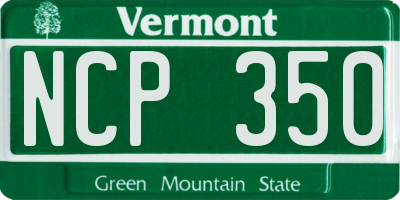 VT license plate NCP350