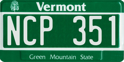 VT license plate NCP351