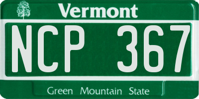VT license plate NCP367