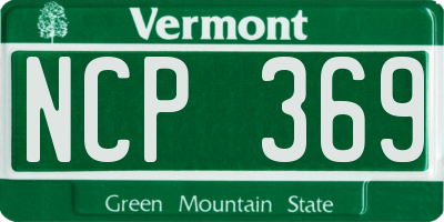 VT license plate NCP369