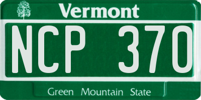 VT license plate NCP370
