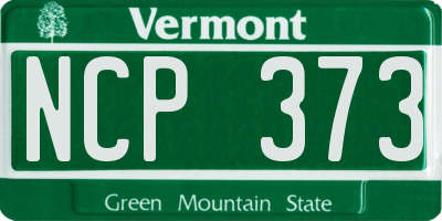 VT license plate NCP373