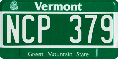 VT license plate NCP379