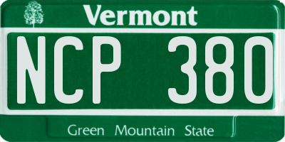 VT license plate NCP380