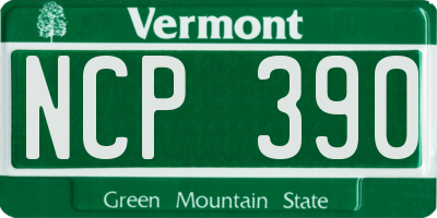 VT license plate NCP390