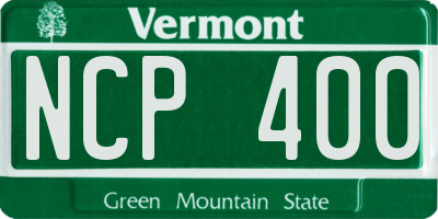 VT license plate NCP400