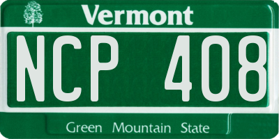 VT license plate NCP408