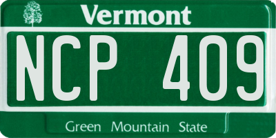 VT license plate NCP409