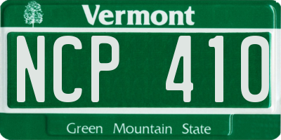 VT license plate NCP410