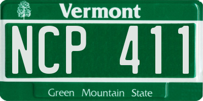 VT license plate NCP411