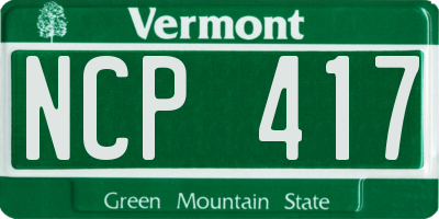 VT license plate NCP417