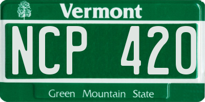 VT license plate NCP420