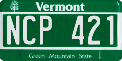 VT license plate NCP421