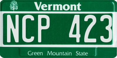 VT license plate NCP423