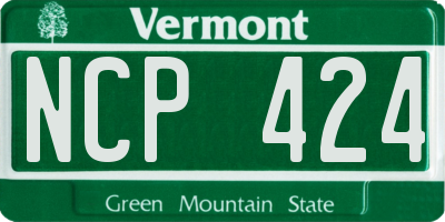 VT license plate NCP424