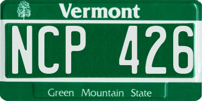 VT license plate NCP426